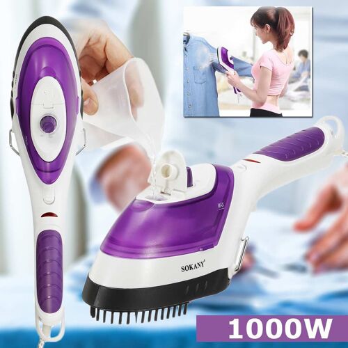 Défroisseur vapeur Vertical portatif pour vêtements, 1000W, avec brosse, chauffe rapide, fer à vapeur pour le voyage et la maison