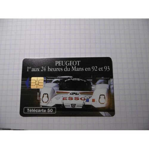 Carte Téléphone - Peugeot - 1er Aux 24 Heures Du Mans En 92 Et 93 - 50 U - 07/93