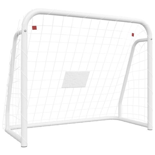But De Football Et Filet Blanc 125x96x60 Cm Acier Et Polyester Vidaxl Vidaxl
