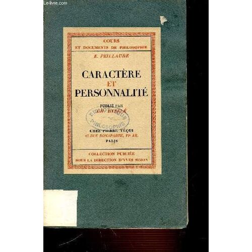 Caractere Et Personnalite - Cours Et Documents De Philosophe.