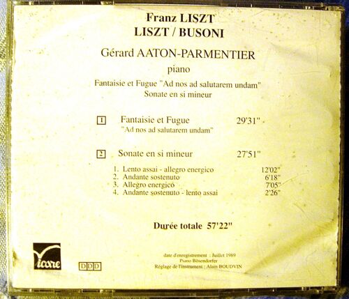 Franz Liszt, Sonata In B Minor - Ferruccio Busoni, Elegies