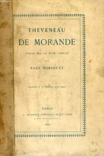 Theveneau De Morande, Etude Sur Le Xviiie Siecle