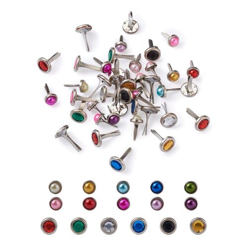 90 Pièces De Strass Acryliques, Perles De Fer, Bricolage, Artisanat De Scrapbooking, Accessoires Pour Décoration De Maison, Embellissement, 14mm