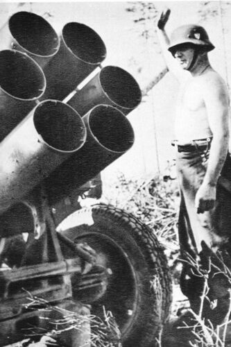 Ww2 - Lance-Roquettes Allemand Nebelwerfer - 6 Tubes De 150 Mm