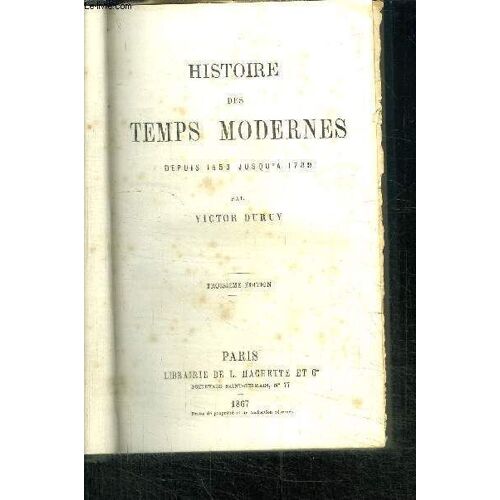 Histoire Des Temps Modernes Dpuis 1453 Jusqu'a 1789