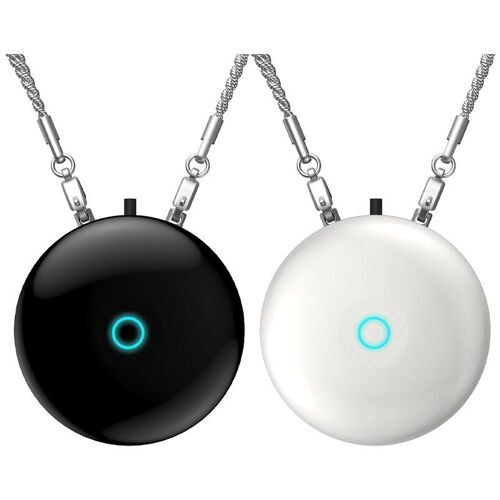 Mini purificateur d'air Portable à ions négatifs, 2 pièces, Type collier suspendu au cou, noir et blanc