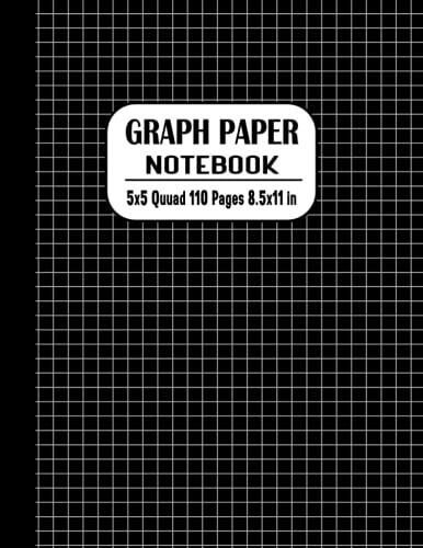 Graph Paper Composition Notebook: 5x5 Quad Ruled Graph Paper Notebook 8.5 X 11 Inches/ 110 Quad Ruled Pages For School, Engineering Work, Drawing & Students