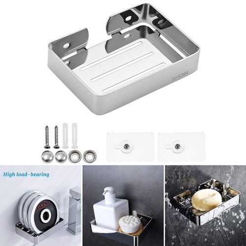Porte savon mural en acier inoxydable, 1 pièce, pour toilettes, salle de bain