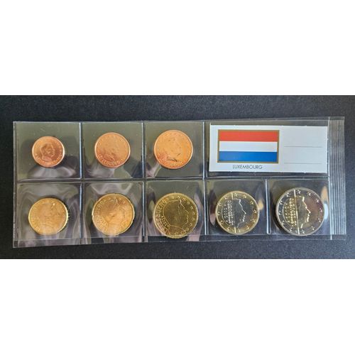 Lot De Pièces En Euro Du Luxembourg. 5 Centimes- 10 Centimes- 20 Centimes - 50 Centimes - 1 Euro - 2 Euros