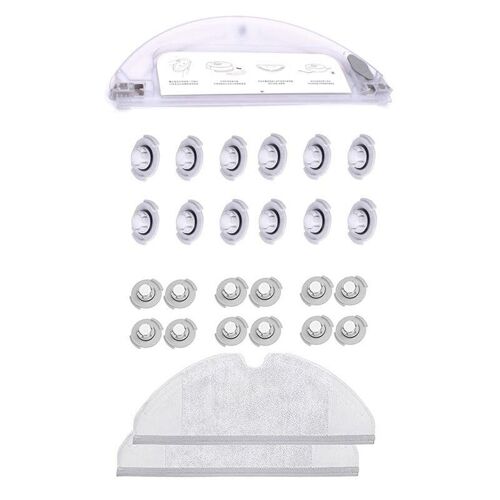 2 ensemble Aspirateur Accessoires: 1 Set Réservoir D'eau Noyaux Chiffon De Vadrouille Kit & 1 Set Filtre Brosse Latérale Brosse Principale Boîte à Poussière