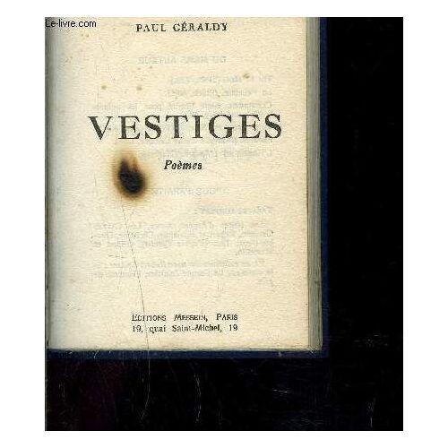 Vestiges- Poemes