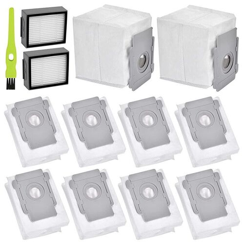 10 sacs d'aspirateur et 2 filtres de remplacement, pour Irobot Roomba I7 I7 + I3 + Base de nettoyage sous vide, sacs d'élimination automatique de la saleté