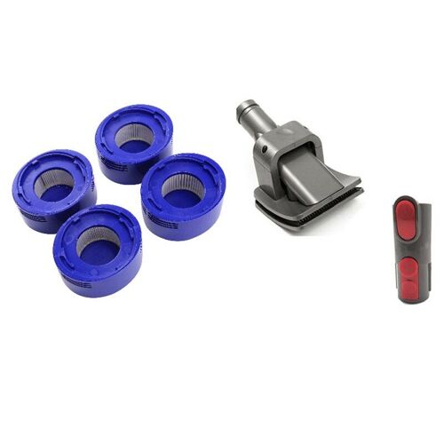 Accessoires d'aspirateur: 1 ensemble brosse et adaptateur pour chien et animal domestique et 1 ensemble de remplacement de Post filtre HEPA