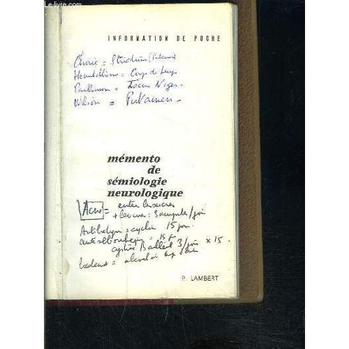 Memento De Semiologie Neurologique