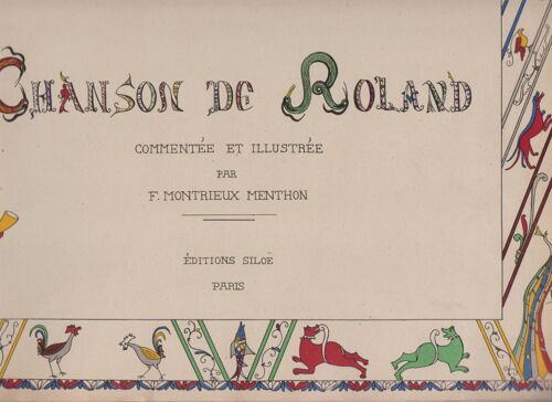 La Chanson De Roland Commentée Et Illustrée Par F. Montrieux Menthon