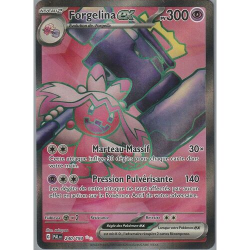 Carte Pokémon - Forgelina Ex - 240/193 - Secrète-Rare - Full Art - Ev2 Evolutions À Paldea
