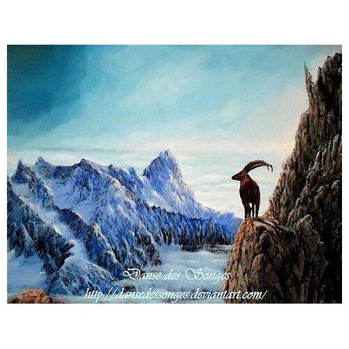 Peinture Acrylique Originale Paysage Montagne "Nouvelle Lumière"