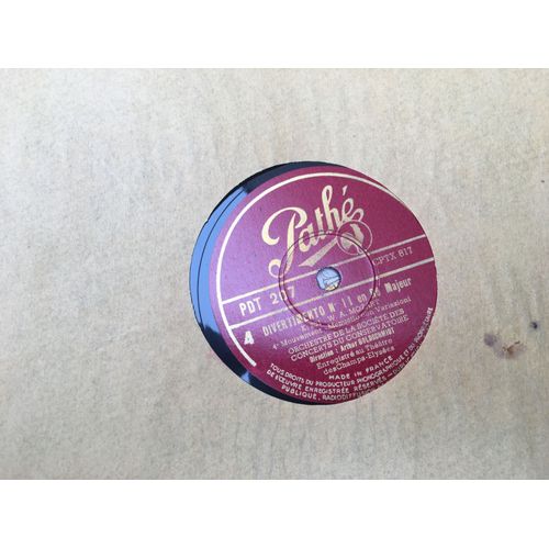 Disque 78 Tours Vinyle, Divertimento N 11 En Re Majeur. Mozart.
