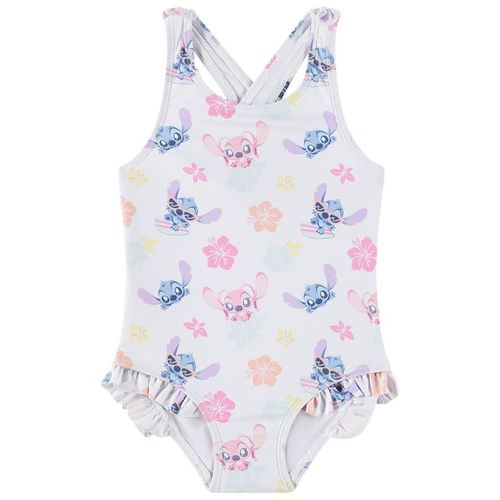 Maillot De Bain 1 Pièce Stitch & Angel Disney Pour Bébé Fille - Blanc
