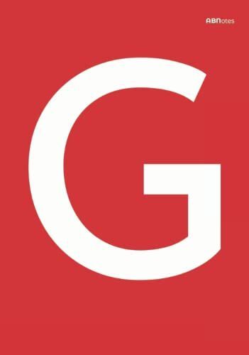 Quaderno Con Iniziale G - Righe Rosso B5 - Abnotes Initial: Taccuino Con Iniziali Lettere Alfabeto Singole Sulla Copertina Rossa - 100 Pagine - Personalizzato Con Iniziale Nome