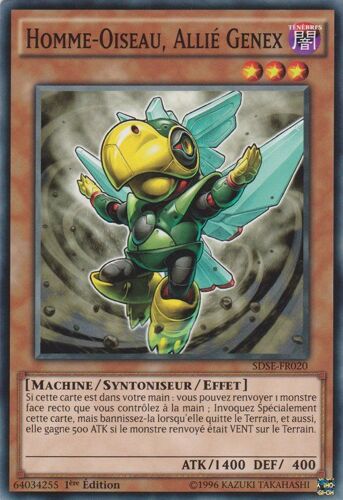 Sdse-Fr020 - Homme-Oiseau, Allié Genex - Yu Gi Oh! - Français - Commune - C
