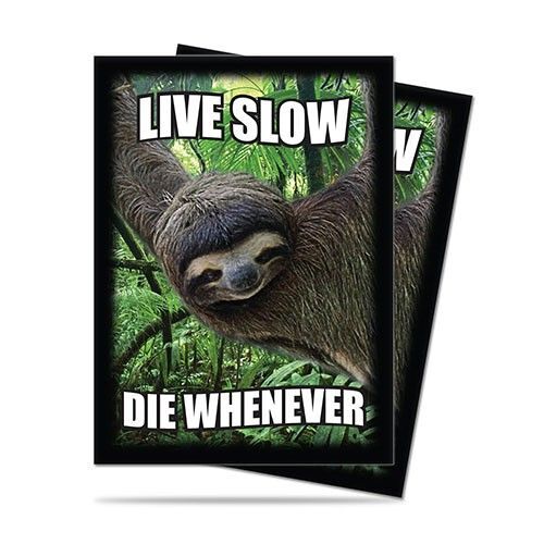 Sleeves - Protèges Cartes : Live Slow Die Whenever - Ultra-Pro - Pochette De 50 - Aw3729 - Format Magic / Pokemon