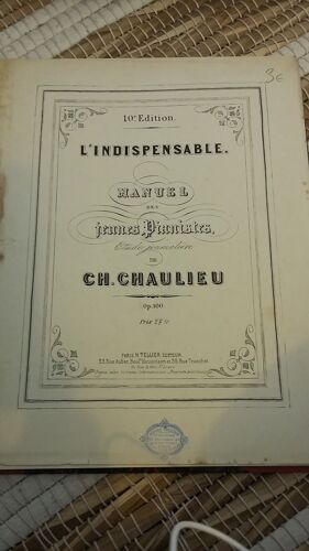 Manuel Des Jeunes Pianistes. Etude Jounalière Op 100