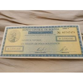 Billet 1000000 Bolivianos