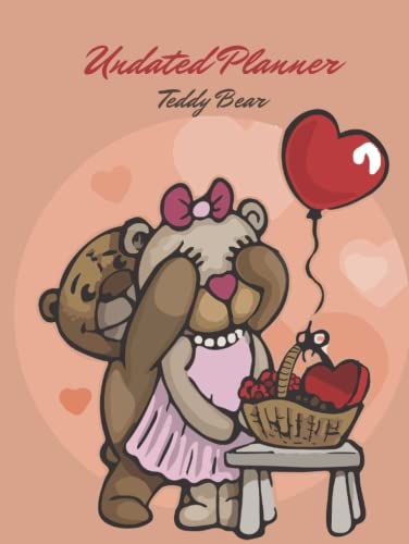 Teddy Bear Undated Planner: The Teddy Bear Design With 2 Years Plans And 24 Months Hardcover