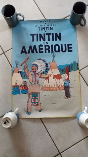 Tintin En Amérique Poster 60×40