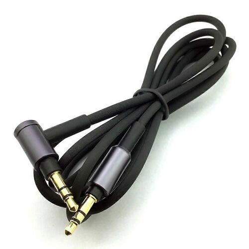 Pour WH-1000 XM2 XM3 XM4 H900N H800 Câble audio pour casque 3,5 mm, 1,5 m/4,9 pieds de long (noir sans micro)