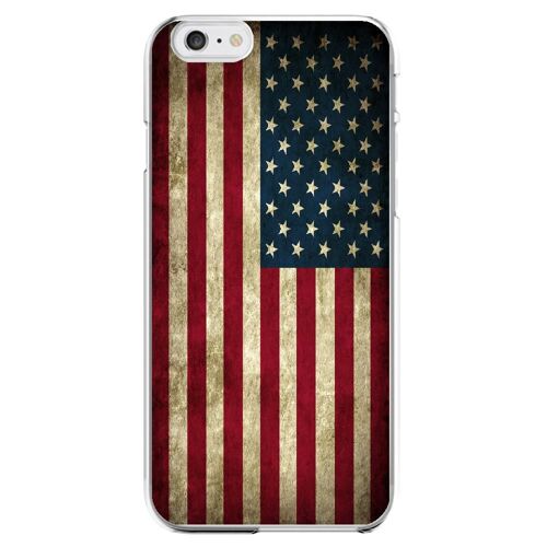 Coque Rigide Pour Apple Iphone 6 Plus Avec Impression Motifs Drapeau Usa Vintage