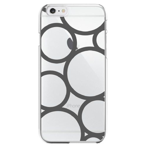 Coque Rigide Pour Apple Iphone 6 Plus Avec Impression Motifs Ronds Gris