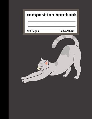 Composition Notebook Cats: Kitten Cute Wide Ruled Composition Notebook For Kittens And Cats Lover | Kawaii Kitty College Wide Ruled Journal/Notebook ... To School Composition Notebook For Girls
