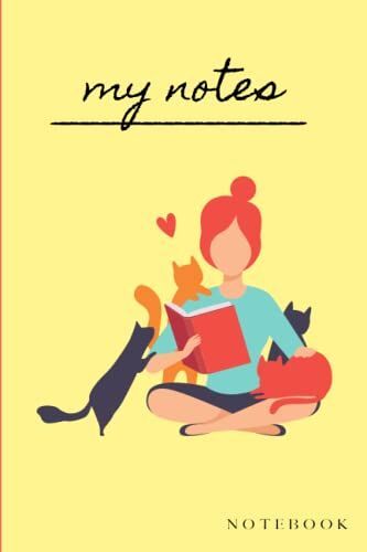 My Notes Notebook: Cat Themed Notebook With Ruled Pages For Kids, Teens, Women
