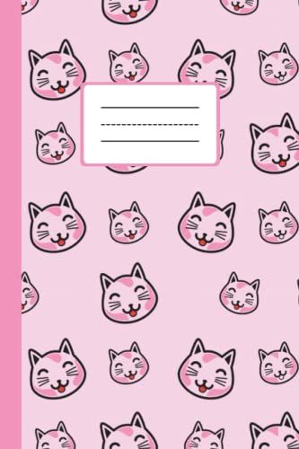 Süßes Katzen Notizbuch: Kariertes Notizheft A5 Als Tagebuch Oder Schulheft Verwendbar | Journal Für Katzenliebhaber Und Tierfreunde | Kätzchen, Kater, Kitten Motiv (Pink Rosa)