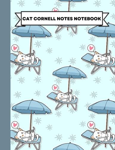 Cat Cornell Notes Notebook: Summer Cats On A Beach | Cat Cornell Note Paper Notebook Journal For Adults Girls Boys Women Men Teens Kids And Children | ... With A Pretty Cat Interior Design (8.5"X11")