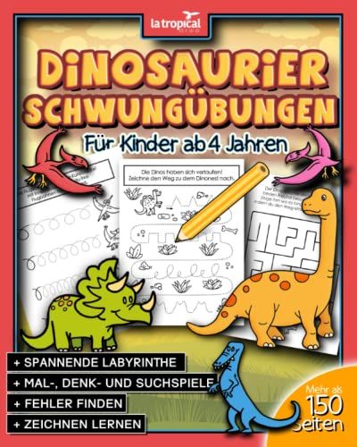 Dinosaurier Schwungübungen Ab 4 Jahren