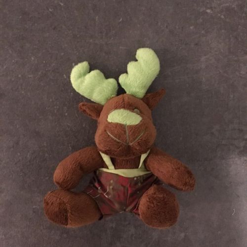 Doudou Elan Cerf Renne Marron Vert Yves Rocher