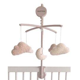 Mobile Musicale Teddy Bouclette - Nuage De Lune - Beige - Beige