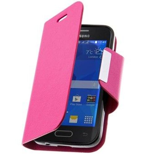 Étui Housse Coque Portefeuille Samsung Galaxy S4 Mini (I9190) - Rose