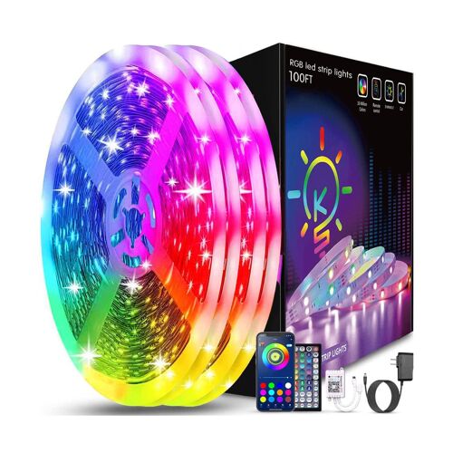Lampe Led 10m Avec Télécommande Bluetooth Smart App 44 Clés Chambre À Coucher Décoration De Vacances