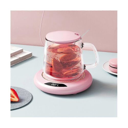 Usb Chauffage Coaster Coussin Chauffant Chaud Constant 3gear Affichage Numérique Réglage Tactile Chauffage Pour Maison Café Lait - Rose