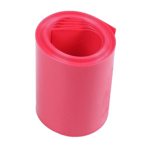 Tube D'emballage Thermorétractable En Pvc De 2m 50mm De Largeur Rouge Pour Batterie 2 X 18650