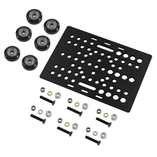 Ensemble de plaques de portique à fente en V 20-80 mm avec kit POM de roue en V solide à fente en V pour les pièces d'imprimante 3D de pièces de machine CNC de profilés