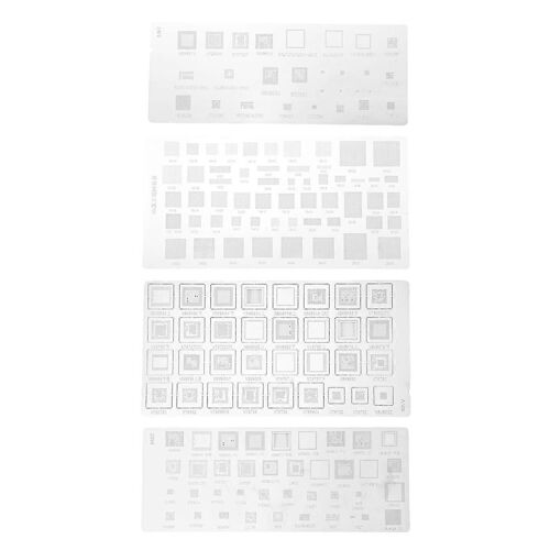 Pochoir BGA universel 4PCS pour MTK CPU RAM PM Power IC Reball Pin Direct Heat Modèle