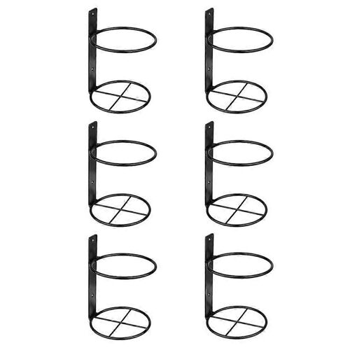 Support Mural De Vin, Pack De 6 Casier À Vin Mural, Porte-Bouteille De Vin En Métal Pour Le Stockage Du Vin Mur Thème Decor