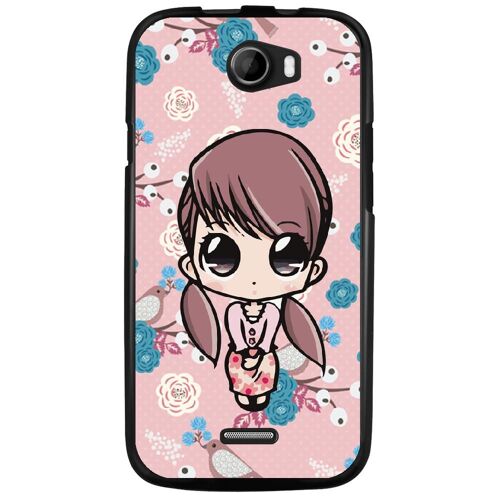 Coque Souple Pour Wiko Barry Avec Impression Motifs Petite Fille Manga