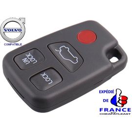 Coque De Remplacement Porte Clés Pilp Télécommande Clé Volvo 4 Boutons (3 + 1 Panic) C70 S40 S60 S70 S80 S90 V40 V70 V90 Xc70 Xc90 740 940 850