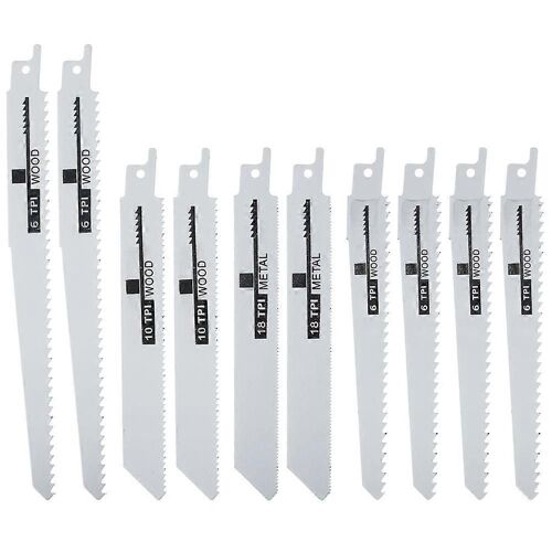 10 Pcs scie à main Multi lame de scie à aubes lame de scie sabre scie pour couper le tube en PVC en métal en bois à